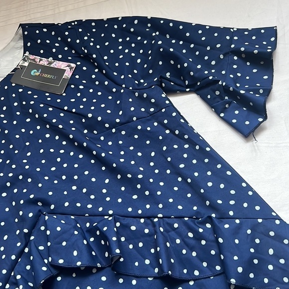 ⭐️NWT CHERFLY Women's Summer Swing Casual Short Ruffle Flowy Dress⭐️ - Picture 12 of 14